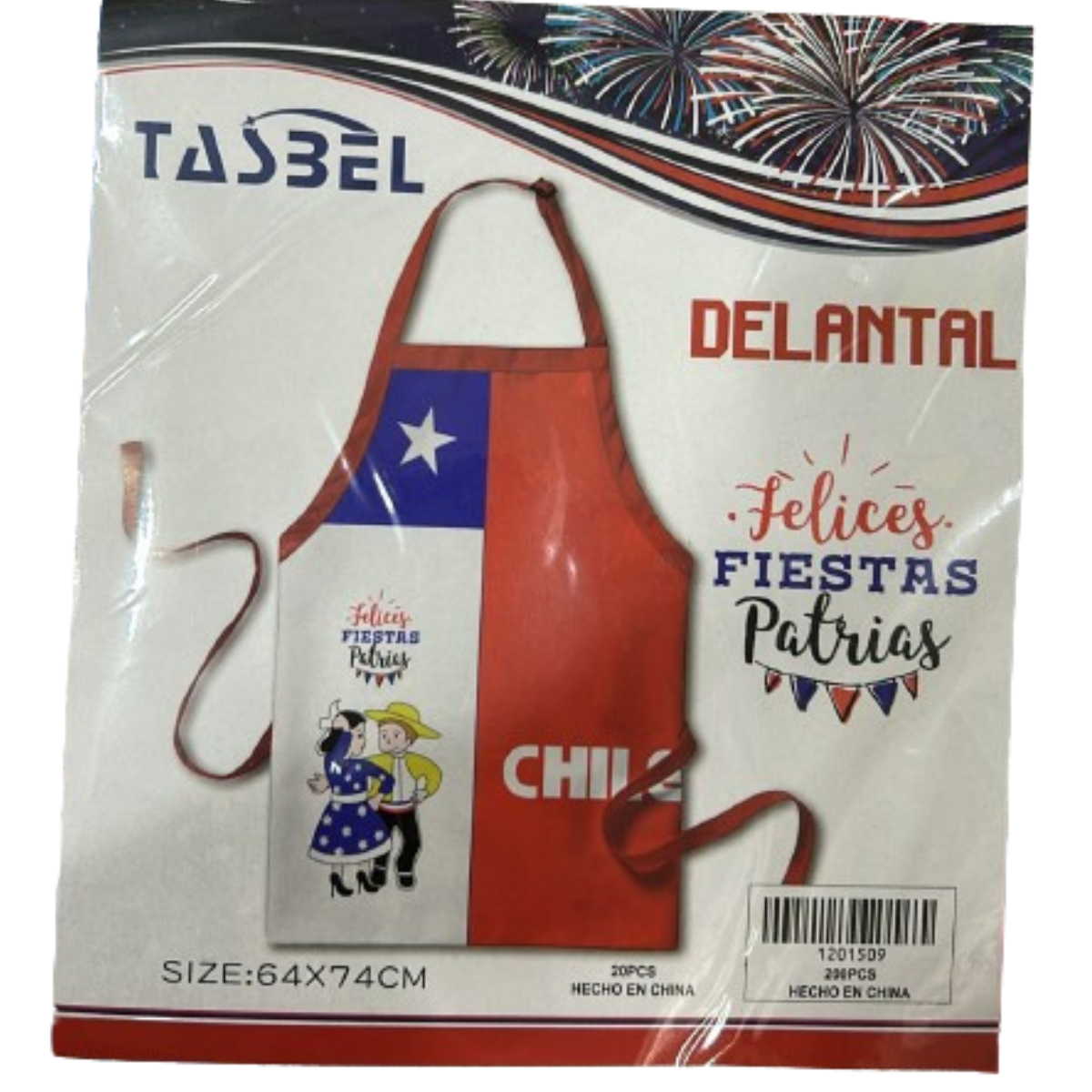 Delantal Celebración Chilena Dieciochero