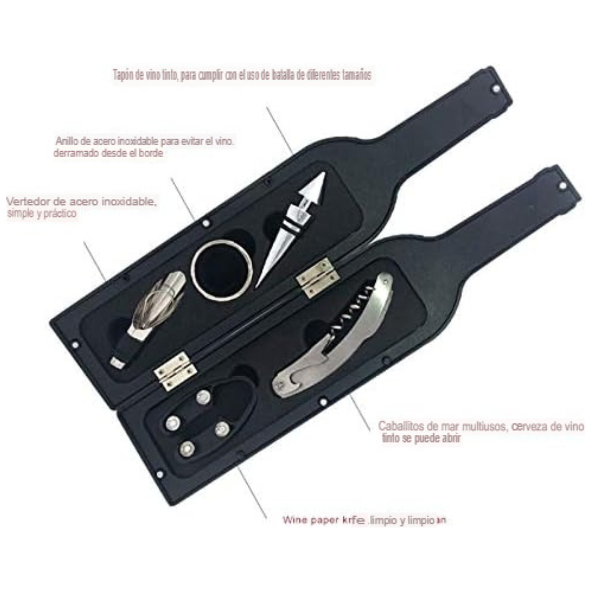 Kit de accesorios para vino
